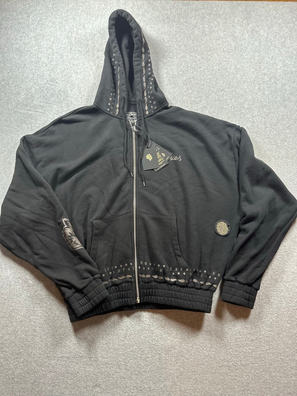 Darc Sport Western Wolves Vintage Chambers Full Zip Hoodie Med Limited Edition